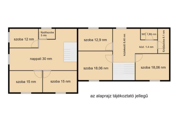 Jó szerkezetű kétgenerációs ház a Fürdőövezetben
