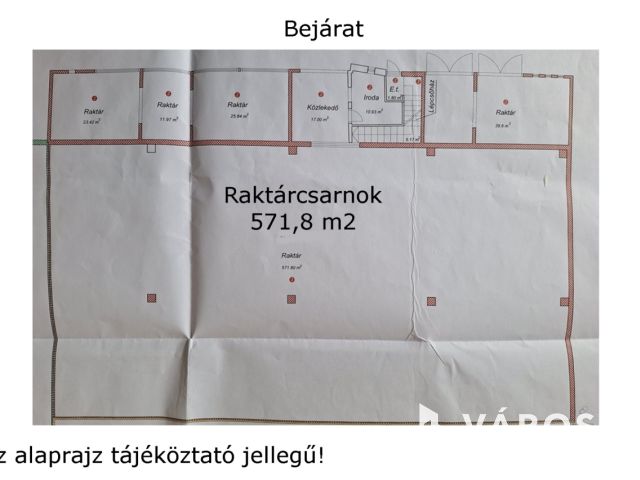 Raktárcsarnok jó helyen eladó!